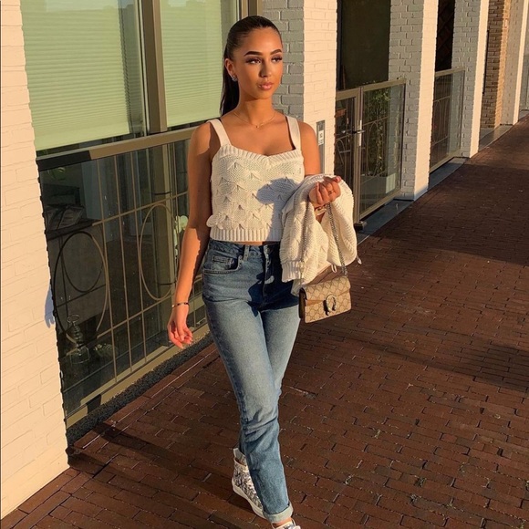 NWT Zara Textured Knit Crop Top White Medium - Picture 4 of 11